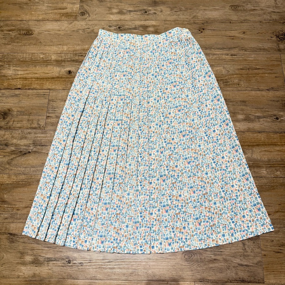 Vintage Country Sophisticates By Pendleton Size 10 Pleated Skirt Pastel Colors